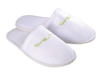 Pantofle froté velur NP, bílé